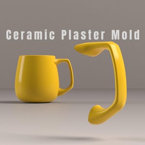 Molde de yeso para asas de tazas de café y té: molde de cerámica para colada deslizante (descarga digital)