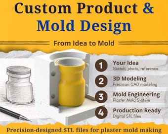 Custom Ceramic Plaster Mold Design – 3D STL Files – From Idea to Mold