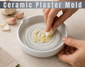 Ceramic Grater Bowl Plaster Mold | Garlic & Ginger Grater | Digital Download