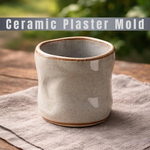 Handgemaakt ogende keramische rustieke mok gips mal: 3D-printer STL-bestand (digitale download)