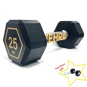 Dumbbells, Personalized life-size dumbbell, Named Dumbbells, Fitness Gift, Bodybuilders, Weightlifters, Crossfit, Weight Lifting, Barbell