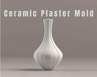 Keramisk gipsform för vaser (digital nedladdning av 3D-stl-fil)