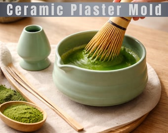 Natürliche Matcha Set Gipsform (Digitaler Download) | Gießform zum Gießen Teeschale