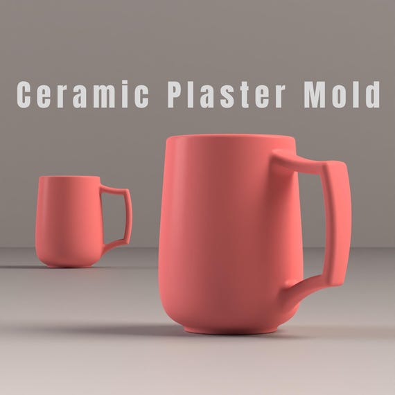 Coffee Mug Plaster Mold: 3D Printer STL File (Digital Download)