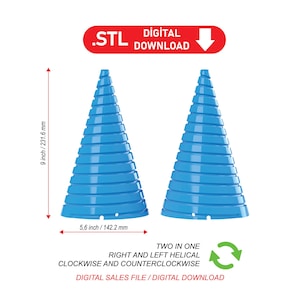 5,6inch x 9inch / 142.2x231.6(h) mm Fibonacci coil winding jig for electroculture gardening 3d stl model  | Fibonacci coil 3d stl model