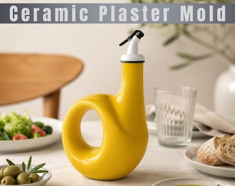 Bohem Ceramic Olive Oil Bottle Mold | Pottery Slip Casting STL File (Digital Download)