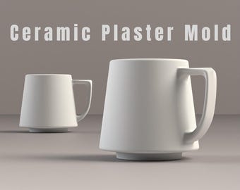 Gipsform för kaffemugg: 3D-skrivare STL-fil (digital nedladdning)