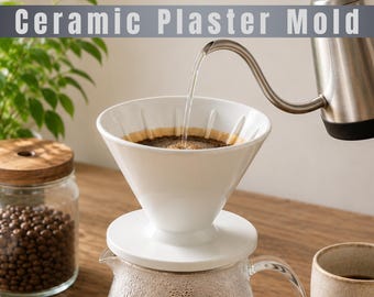 Flow 01 – Ceramic Coffee Dripper Plaster Mold (Digital Download) | Slip Casting Mold