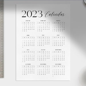 12 Month One Page - Etsy