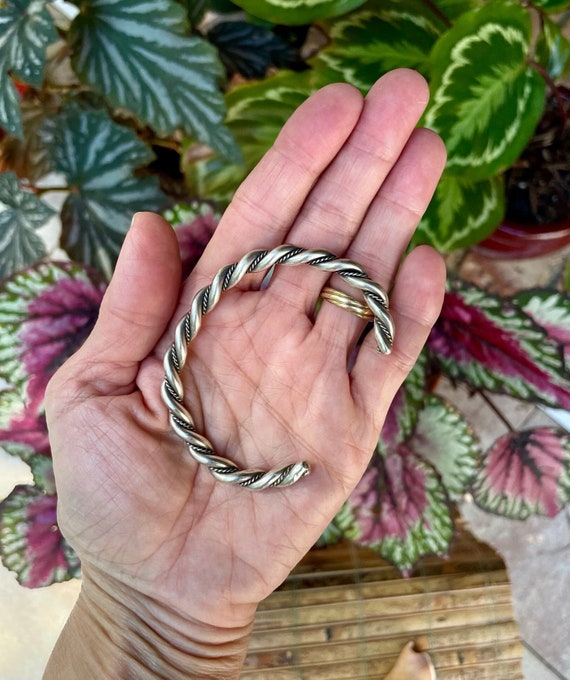 Classic Heavy Twist Cuff Sterling Vintage Native A