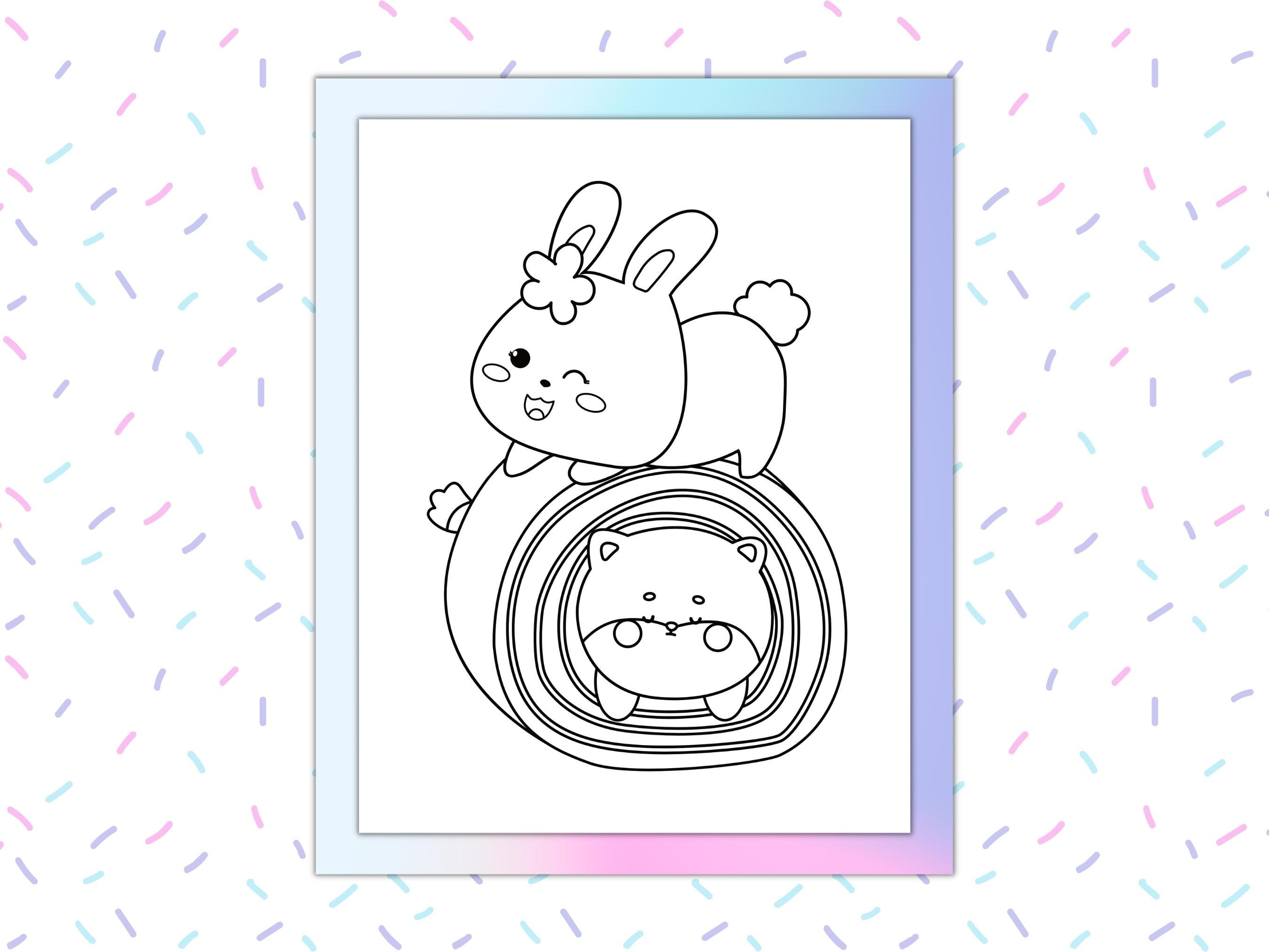10 Printable Cute Bunnies Coloring Pages Coloring Page Pdf - Etsy