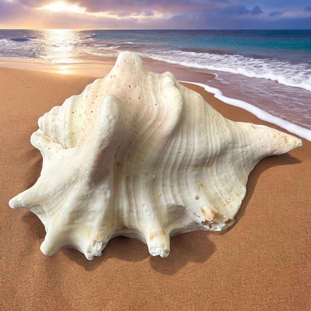 RARE LARGE CONCH Seashell Natural Big Ocean Sea Shell Beach Home Decor ...