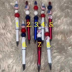 Vlaggenstiften | Kralenpen | Houten kralen | Schrijfaccessoires | Perfect voor elke leeftijd