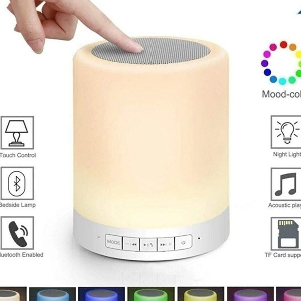 Party Speaker Touch Lamp Colorful Led Light Bluetooth Speaker Usb Charge Wireless Speaker POWERED SOUND