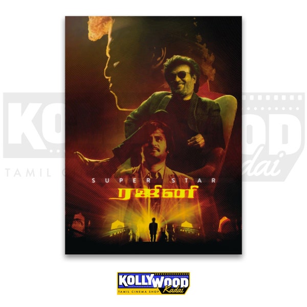 SUPER STAR RAJINIKANTH / Rajinikanth / Kollywood / Diseño 100% original - Tamil Movie Poster