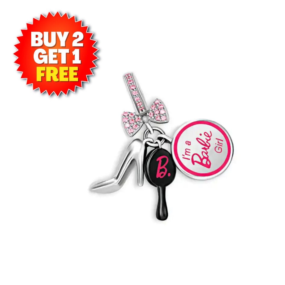Barbie Dangle Charm, Fits Pandora Charm Bracelet, Kids Jewellery, Gifts