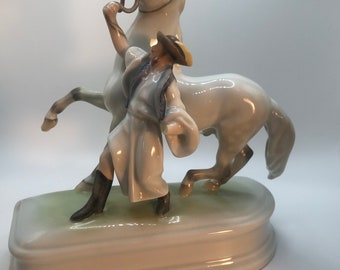 Herend Hungarian  porcelain Dappled Grey horse figurine