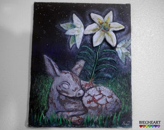 Forever Young Original - Gemengde techniek schilderij - 3D Gipskunst