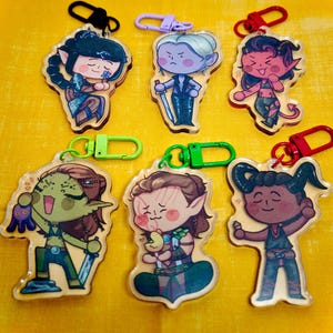 Baldur&#39;s Gate 3 BG3 Companion Acrylic Keychains 2.5 inches