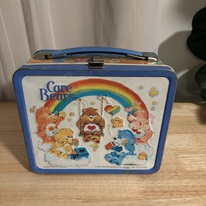 Vintage Care Bears Metal Lunch Box