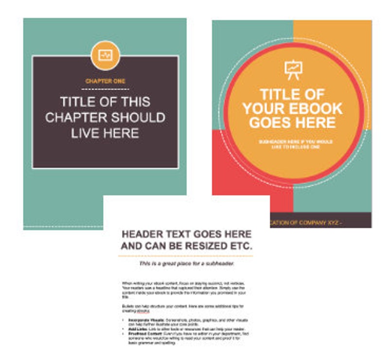 Ebook Template Powerpoint Etsy