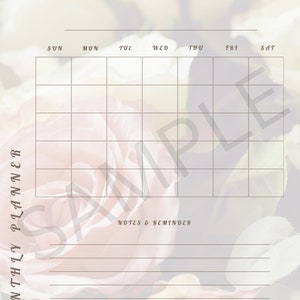 Monthly Planner Calendar