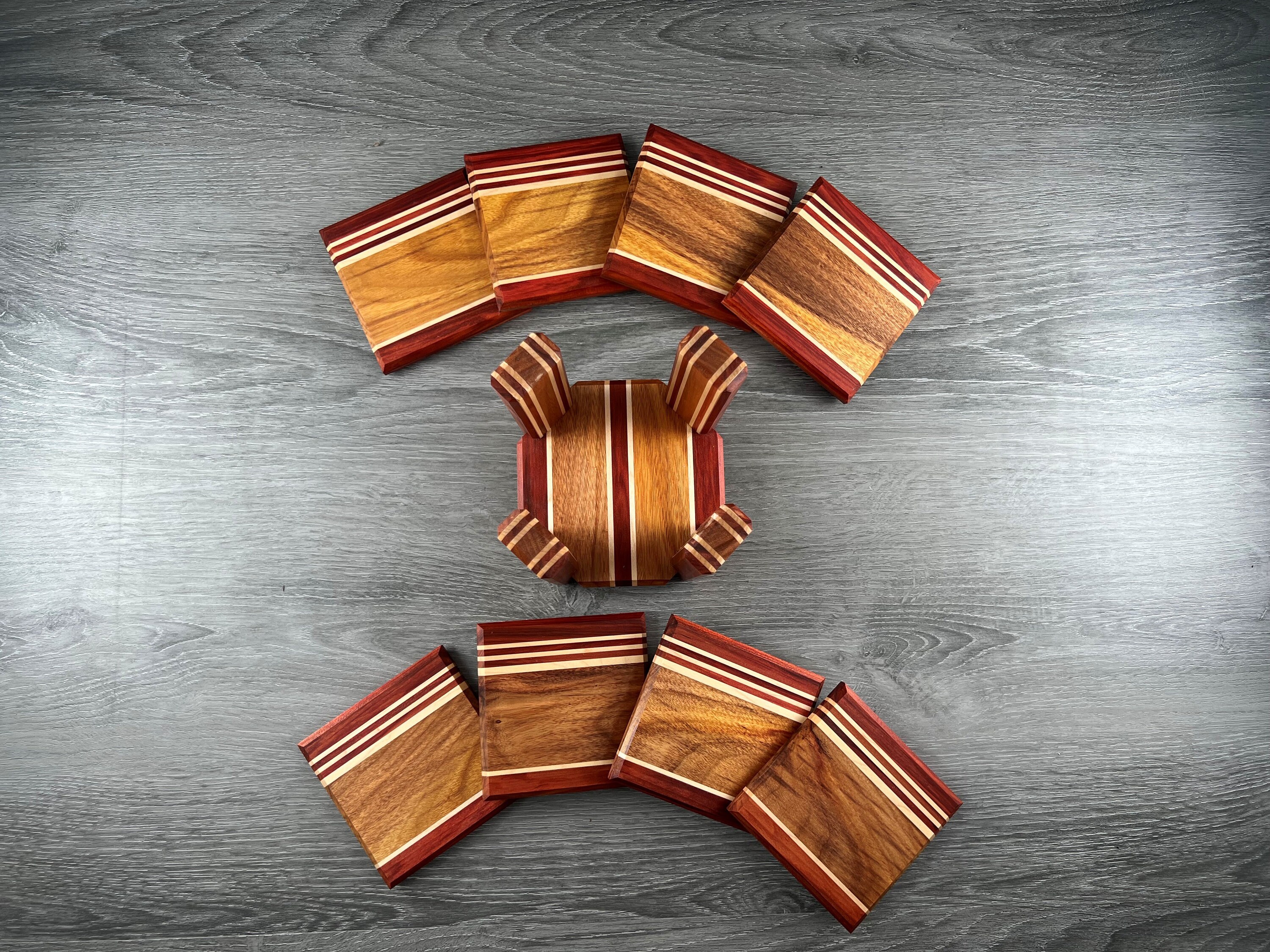 Abstract Wood Coasters