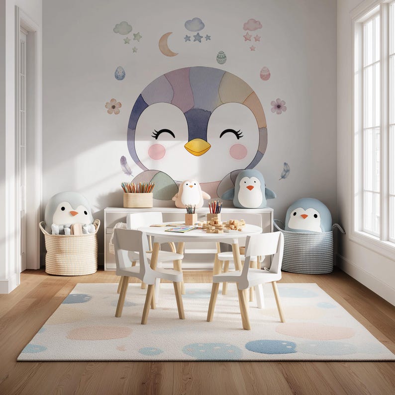 Dream Big Collection Penguin Wall Decal | Large Watercolor Under the ...