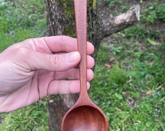 Mahogany Wood /  / Handmade Wooden Spoon / Wooden Scoop / Hand Carved