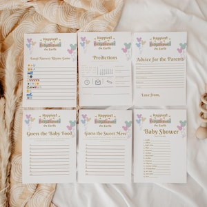 The Happiest Baby Shower on Earth – A themed baby shower game bundle with classic games and designed with a playful Disney touch