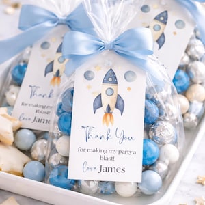 Personalized Space Birthday Thank You Tag - Digital Download, Party Favor, DIY Thank you tag, Party Decorations
