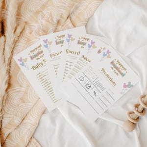 Printable Disney Baby Shower Activities – Instant download of baby shower games with a magical theme, perfect for Disney-loving parents-to-be and their guests