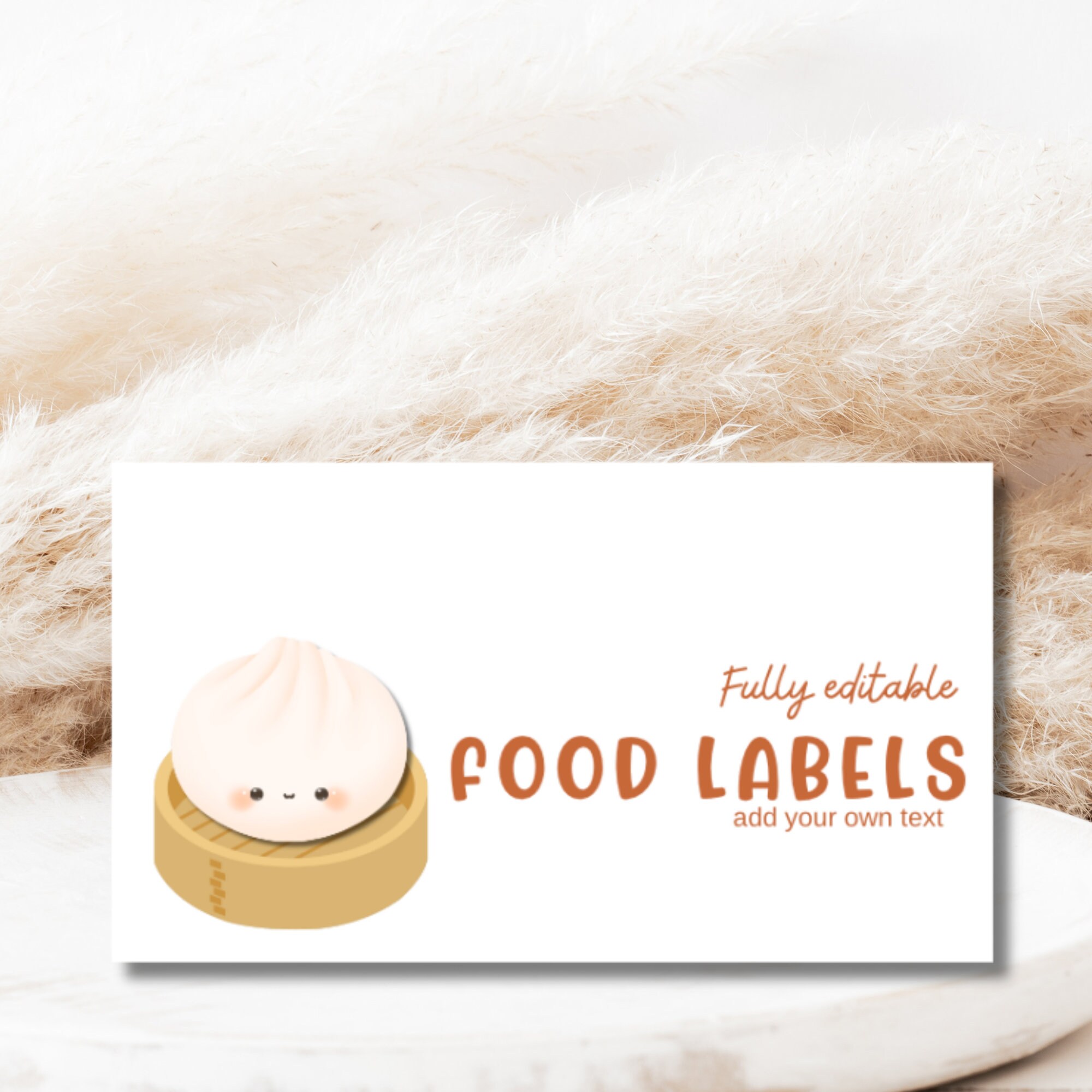 Mini Dumpling Label Dumpling Party Food Labels, Food Tents, Baby Shower, First Birthday ...