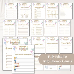 Disney-Inspired Baby Shower Fun – A collection of baby shower activities with a cheerful Disney theme, designed for easy printing and enjoyment with friends and family