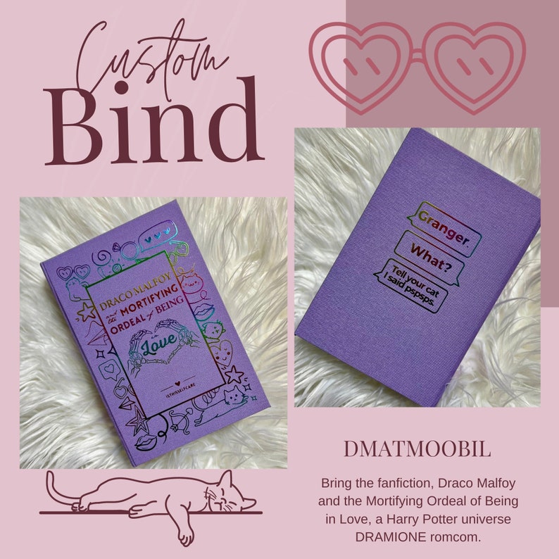 DMATMOOBIL Custom Book Binding Service A Dramione Fanfic Etsy