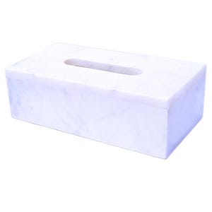 Natural  Hand crafted Luxurious White  Marble TISSUE BOX