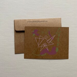 Mini karty Kraft - Triangle Man