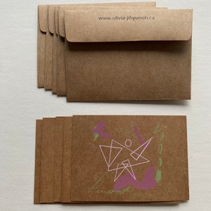 Zestaw 5 kartek Mini Kraft - Triangle Man