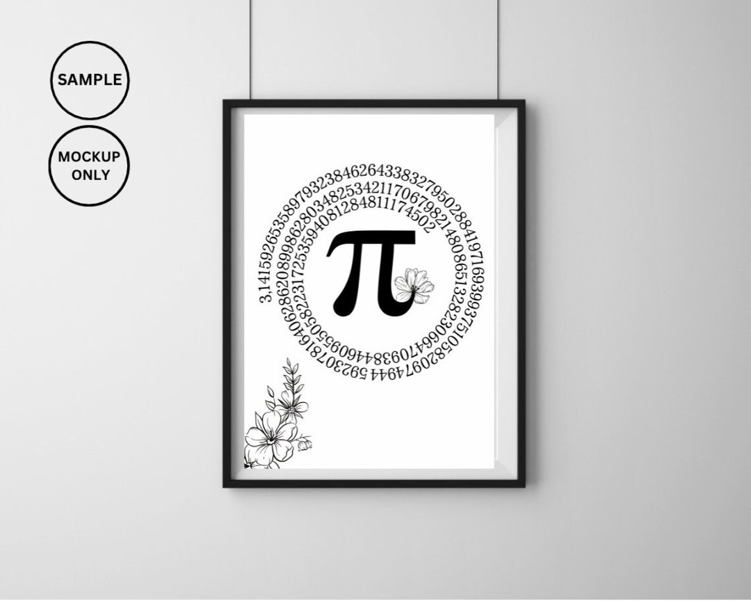 Printable Pi Mathematics Wall Art Symbol for Student Worker Etsy