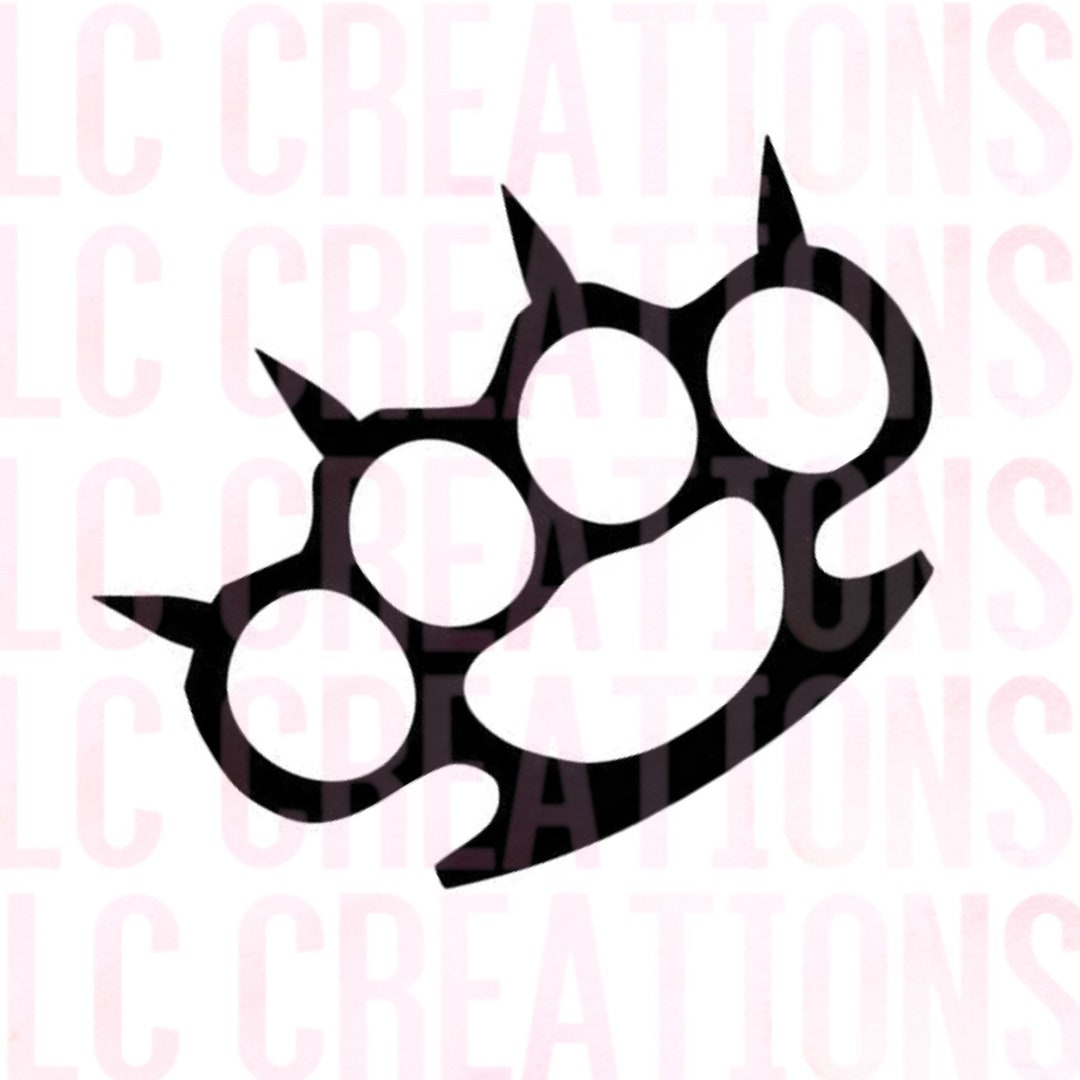 Brass Knuckles Decal Etsy