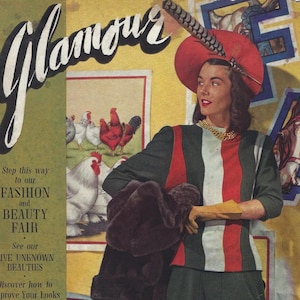 1941 Glamour Magazine, PDF Download, Vintage 1940s Fashion Magazine, 1940s Makeup and Hairstyles, 1940s Beauty, 112 Pages, Digital Download
