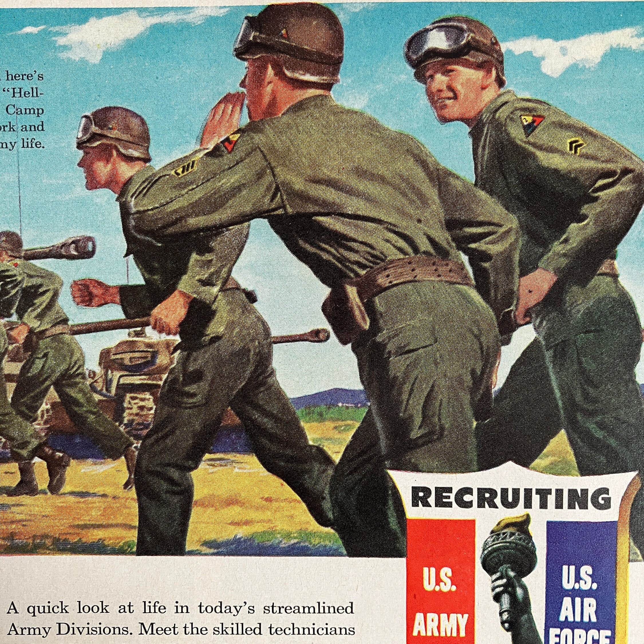 1949 U.S. Army Vintage Recruitment Ad Vintage United States 