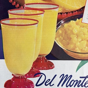 1945 Del Monte Pineapple Vintage Ad 1940s Canned Fruit Vintage Advertisement Original Vintage Print Ad Retro Kitchen Decor Pineapple Decor