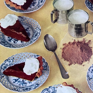 1953 Jell-O Pudding and Pie Filling Vintage Ad &quot;Perfect Pies In Half The Time!&quot; Vintage Jello Ad Jello Advertisement Retro Kitchen Decor