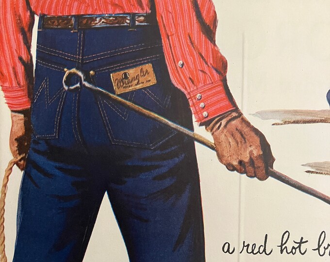 1954 Wrangler Jeans Vintage Advertisement Blue Bell Cowboy Vintage Ad ...