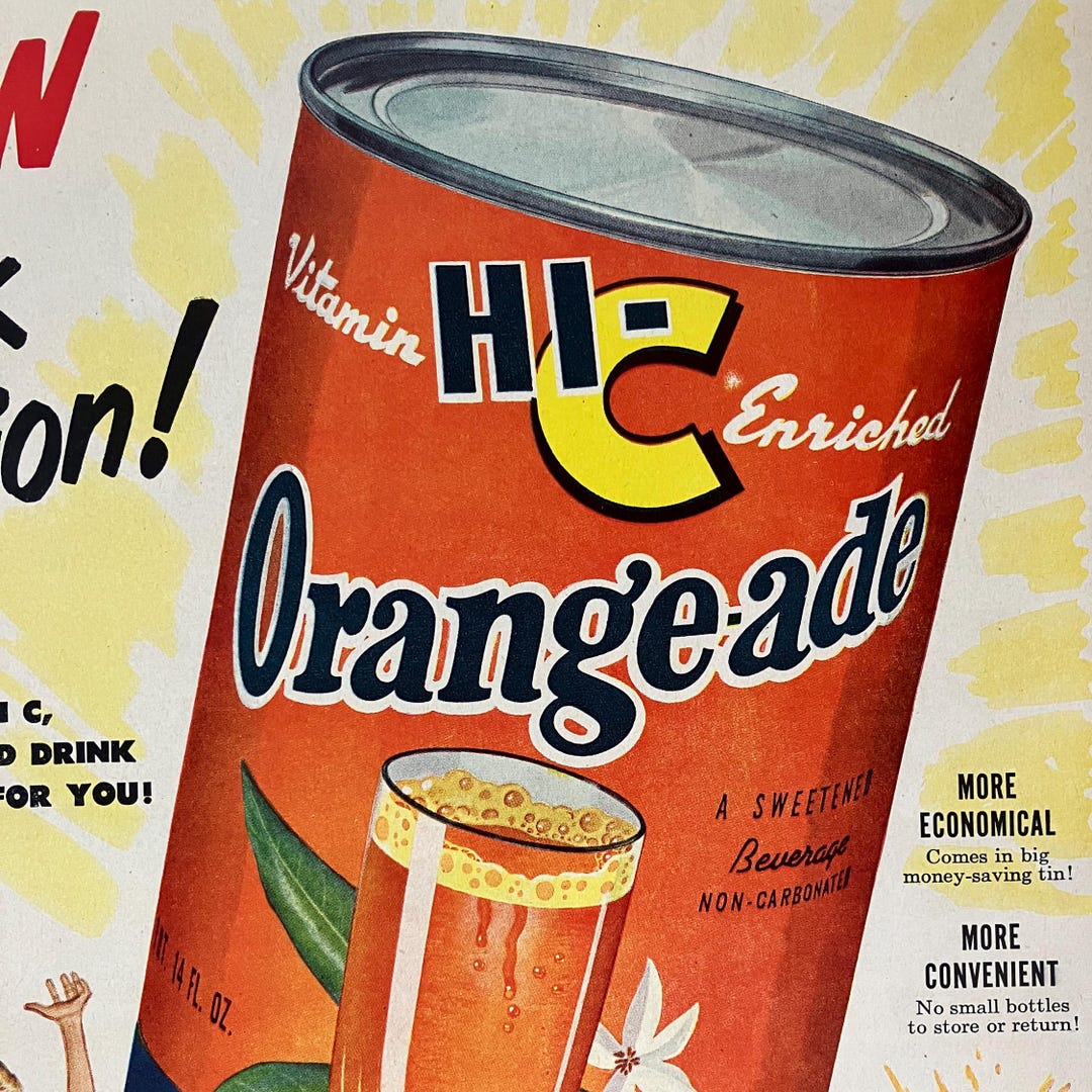 1949 HI-C Orangeade Vintage Ad "the NEW Drink Sensation!" Vintage ...