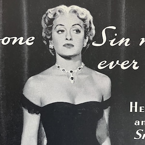 1951 Bette Davis in &quot;Payment on Demand&quot; Original Vintage Movie Advertisement, 1950s Vintage Ad, Classic Hollywood, Old Hollywood Decor