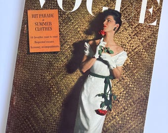 Vintage Vogue Magazine – June 15, 1943 WWII Era Fashion Issue
