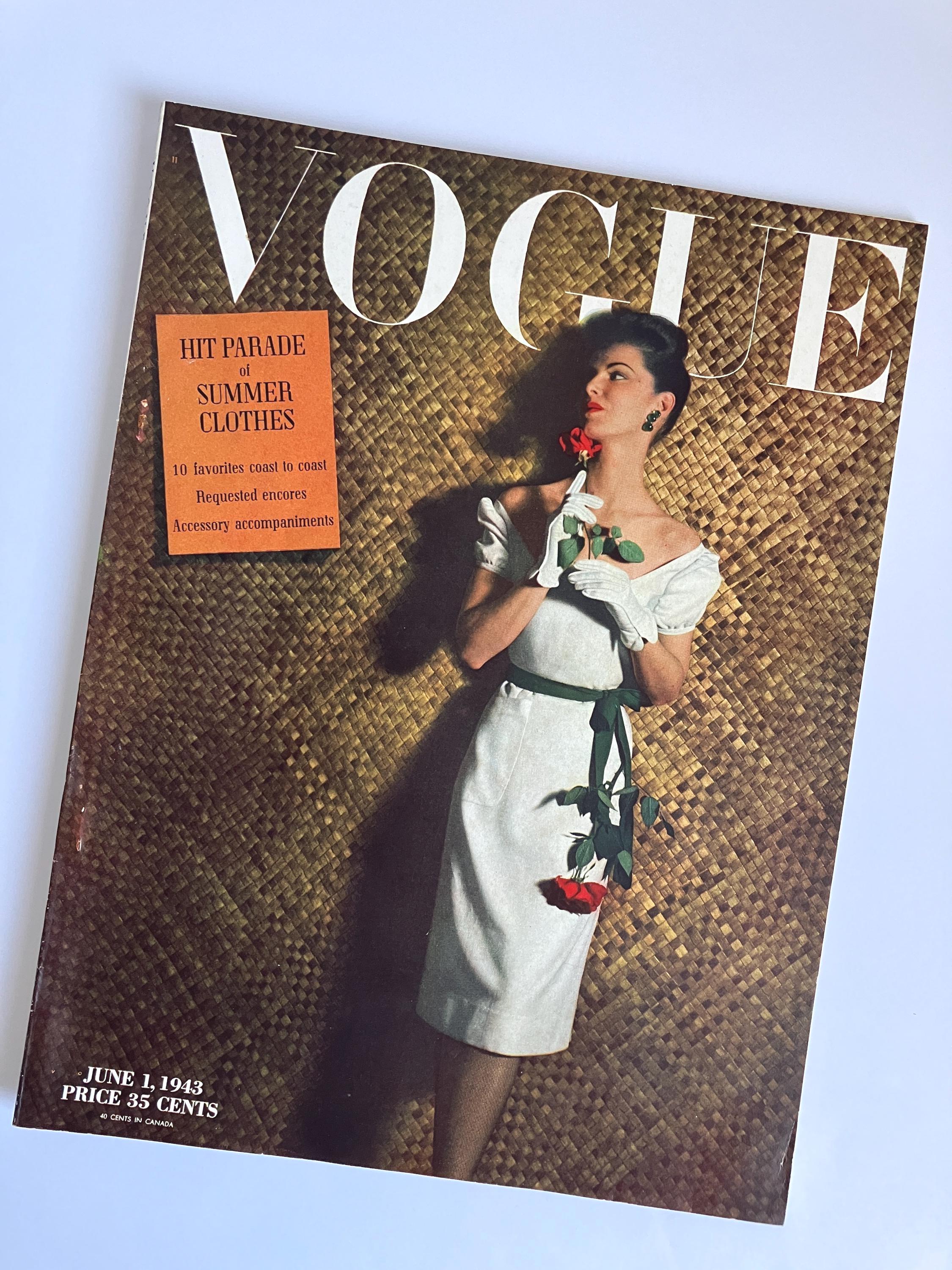 Vintage Vogue Magazine – June 1, 1943 WWII Era Fashion Issue