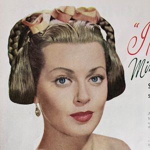 1947 Lana Turner for Warren&#39;s &quot;Mint Cocktail Gum&quot; Vintage Ad Classic Hollywood Vintage Chewing Gum Advertisement Old Hollywood Decor 1940s